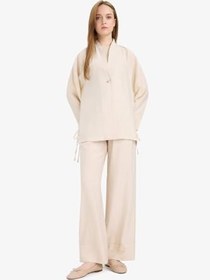 Resim DeFacto Wide Leg Beli Lastikli Krinkıl Kumaş Geniş Paça Pantolon 