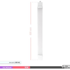 Resim Ack Uranüs LED Bant Etanj Armatür 18W 6500K Beyaz Işık 60CM IP65 