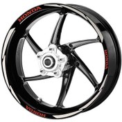 Resim Deeb Honda Jant Şeridi Reflektif Beyaz Kırmızı Model S N11.72738 