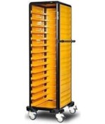 Resim Gastrolley 150 Tekli Servis Tepsi Arabası, 2 Yanı Ve Arkası Kapalı, 57x71x174 Cm 
