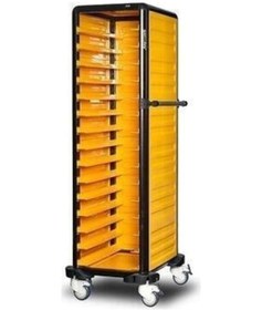 Resim Gastrolley 150 Tekli Servis Tepsi Arabası, 2 Yanı Ve Arkası Kapalı, 57x71x174 Cm 
