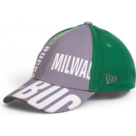 Resim Gri Milwaukee Bucks Basketbol Beyzbol Şapkası - Standart Gri 