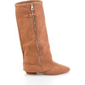 Resim Taba Hakiki Deri Kadın Çizme K03678029002 Taba 