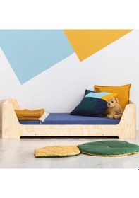 Resim Markaawm Markaawm Ahşap Montessori Karyola Pirate Çocuk Yatak Doğal Çam Akçaağaç 