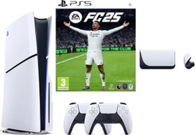 Resim Sony Playstation 5 slim + 2.kol dualsense + ps5 Pulse Explore Kulaklık + Ps5 FC25 ( İthalatçı Garantili ) 