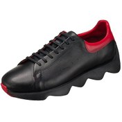 Resim Costo Shoes Stqueen Siyah Dana Derisi Erkek Spor Ayakkabı . Rahat Geniş Kalıp El İşçiliği İç Dış Dana Derisi 