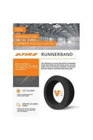 Resim ATİRE 16.25x5-11.25 Runner Band Çemberli Düz İz Bırakmayan Dolgu Forklift Lastiği 