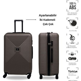 Resim Anhelo Bowtie Abs Büyük Boy Valiz Vizon 