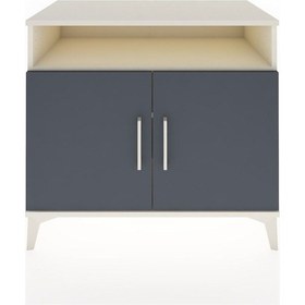 Resim Hyperion Şifonyer 3 Raflı 2 Kapaklı 88x44x80 Aytaşı-antrasit Aytaşı 