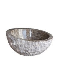 Resim Dark Emperador Dışı Dikey Patlatma Konik Lavabo 
