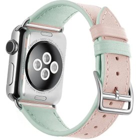 Resim Ally Apple Watch Ultra 49mm 7-8 45mm 6-5-4 44mm Hakiki Deri Kayış Kordon 3-2-1 42mm 