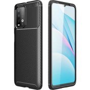 Resim Xiaomi Redmi 9T Negro Karbon Korum Silikon Siyah Kılıf + Nano Glass Gpack