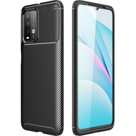 Resim Xiaomi Redmi 9T Negro Karbon Korum Silikon Siyah Kılıf + Nano Glass 