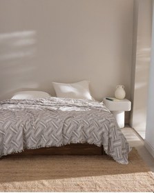 Resim Madame Coco Kylian Çift Kişilik %100 Pamuk Yatak Örtüsü - Bej 8684427221341 Ekru 