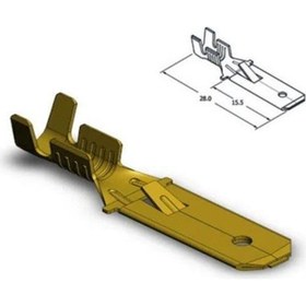 Resim Sarı Fiş Tks 1eu1 Erkek Fiş Terminal 10 Adet 