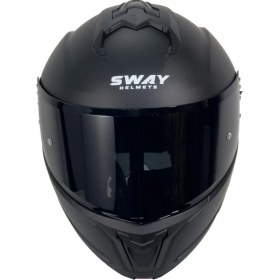 Resim Sway SW-919 Çene Açılır Motosiklet Kaskı - Matt Siyah 