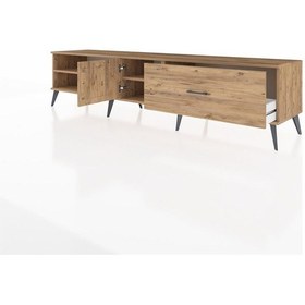 Resim Hyperion Tv Ünitesi 2 Raflı Tek Çekmeceli Tek Kapaklı 220x44x51 Çam-çam Atlas Çam/atlas Çam - Atlas Çam 
