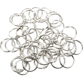 Resim Explosion1 50 Pcs Zımba Kitabı Bağlayıcı 30MM Dış Çapı Gevşek Yaprak Halkası Anahtarlık (Yurt Dışından) 