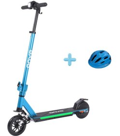 Resim Kx-03 Onvo 200 W Elektrıklı Çocuk Mavı Scooter - Kasklı Mavi 