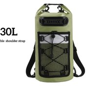 Resim Elmpaly 30l Yeşil Kaliteli Kuru Sırt Çantası Plaj Kayık Yüzme Dayanıklı Malzeme Yeşil 