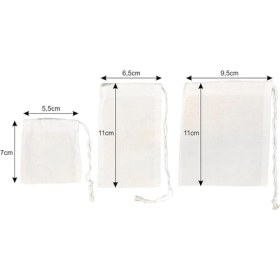 Resim CetKing Bitki Çayı Çay Demleme Demlik Kesesi Süzgeci Yüzde Yüz Pamuk 3'lü Set 