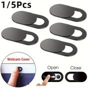 Resim 1/5 Adet Web Kamerası Kapağı Sürgülü Kapatıcı PC Dizüstü Bilgisayarlar için Plastik Kamera Kapağı Telefon Lens Çıkartması - Pilsiz, Diğer Ana Malzeme 
