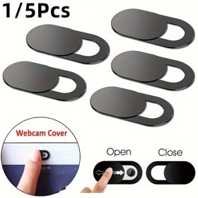 Resim 1/5 Adet Web Kamerası Kapağı Sürgülü Kapatıcı PC Dizüstü Bilgisayarlar için Plastik Kamera Kapağı Telefon Lens Çıkartması - Pilsiz, Diğer Ana Malzeme 