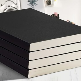 Resim Vintage Esintili Kalın 256 Sayfalık Not Defteri, Parlak Suni Deri Kapak - Eskiz Çizimi, Doodle Yapma & Ofis Gereçleri İçin İdeal 