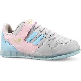 Resim Best Of Bestof Jordan Sneaker Gri Pembe Mevsimlik Kız Çocuk Spor Ayakkabı 