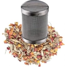 Resim Demlik Çaydanlık Içi Paslanmaz Tel Süzgeç Çay ve Bitki Çayı Süzgeci Kapaklı Kafes Süzgeç 