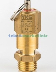 Resim 1/4" 9 Bar Sabit Basınçlı Mühürlü Yks Ce Belgeli Emniyet Ventili 
