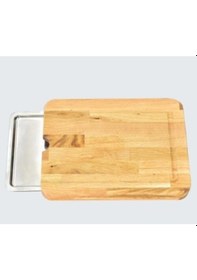 Resim 9052407834680drvs - Pratik Tepsili Ahşap Kesme Tahtası Çok Renkli 