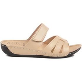 Resim Bej Cırtlı Anatomik Kadın Terlik 16.058 Z Bej 