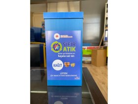 Resim Izge 6 Adet Sıfır Atık Kutusu Geri Dönüşüm Mavi (Etiketli) 