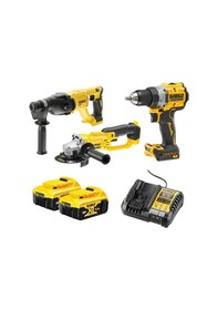 Resim Dewalt DCD800NT Vidalama + DCG412NT Taşlama + DCH133NT Kırıcı 2 Akülü 3 Makineli Set 
