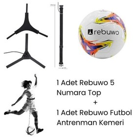 Resim Rebuwo Turuncu Futbol Topu + Futbol Antrenman Kemeri 