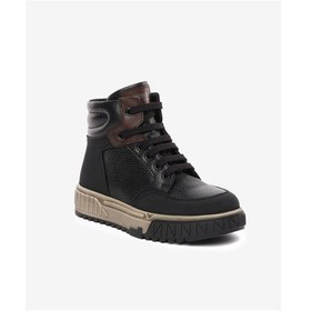 Resim Greyder Erkek Çocuk Siyah Hakiki Deri Sneaker Bot 5k5nb59669 Siyah 