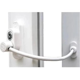 Resim AyrStore 3 Adet Penkid Çelik Halatlı Pvc Pencere Çocuk Emniyet Kilidi Beyaz 