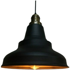 Resim Riolight Retro Siyah Içi Altın Tekli Sarkıt Bakır-Eskitme Askı 