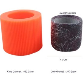 Resim Beton Saksı Silikon Kalıp - 167 