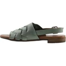 Resim Bueno Shoes Turkuaz Deri Kadın Parmak Arası Sandalet 