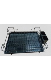 Resim 5dm Siyah Metal Damla Tabaklık Bulaşıklık Ece Metal Tabaklık 46 X 37 X 11,5 Cm 