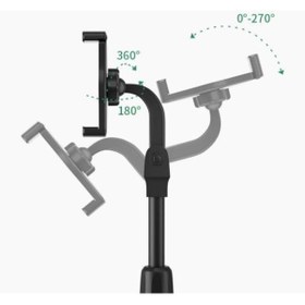 Resim MENFRY Masaüstü Teleskopik Telefon Tutucu 360 ° Döndürülebilir Stand 