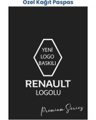 Resim BALKAN AMBALAJ Suya Dayanıklı Yıkanabilir Renault Logo Uyumlu Oto Paspas Kağıdı Siyah Gümüş Baskı 50 Adet - 35x50cm 