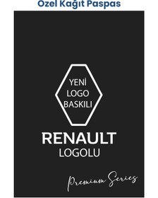 Resim BALKAN AMBALAJ Suya Dayanıklı Yıkanabilir Renault Logo Uyumlu Oto Paspas Kağıdı Siyah Gümüş Baskı 50 Adet - 35x50cm 