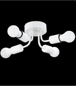 Resim Lambadar Retro Akrep Modern 4'Lü Plafonyer Tavana Monte Avize Beyaz Tek Ebat 3599-4Wht12 