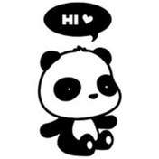 Resim Genel Markalar Sevimli Panda Oto Motor Laptop Duvar Folyo Sticker 15x27 cm 