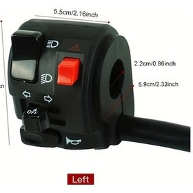 Resim Dashanshop Yamaha 300cc 600cc Motosiklet Switch Gidonu 22cm Montajlı 