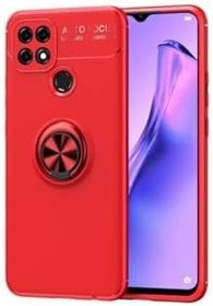 Resim Oppo A15S Kılıf Ravel Yüzüklü Standlı Silikon Kapak + Kablo Koruma + Ekran Koruma 5942 