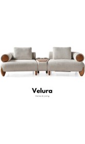 Resim Velura Home & Living Soho Sırt Mekanizmalı Üçlü Kanepe (Orta Modül Dahil) & 3'lü Koltuk 